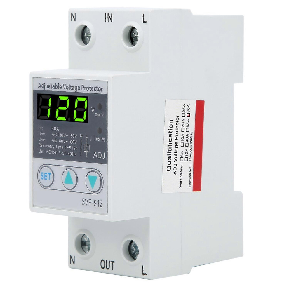 (As Show, One Size) Svp912 120Vac Adjustable Selfrecovery Under Voltage Automatic Reset Protection Switch(80A ) 6909775566398