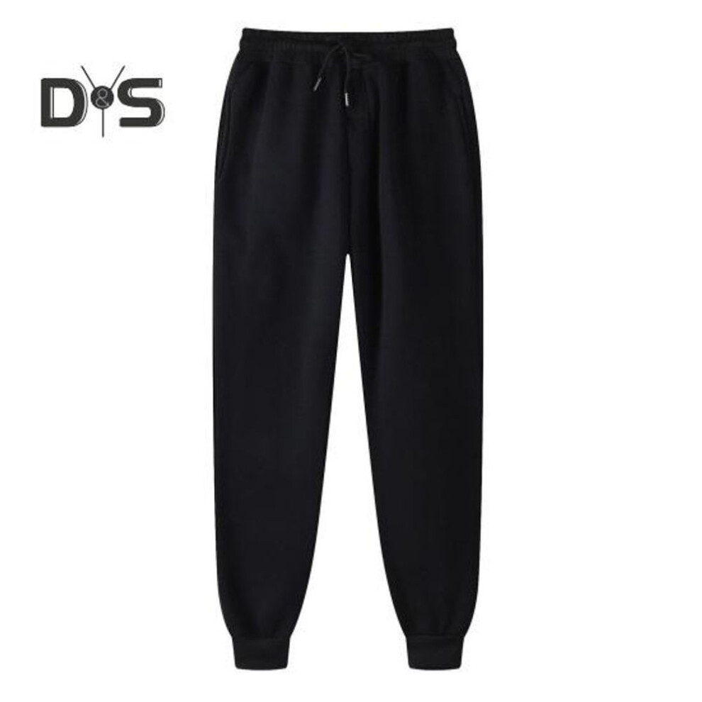 (black, XXXL) Women Sport Pants Drawstring Elastic Waist Loose Jogging Ankle-banded with Pockets Solid Color Jogging Running Sweatpants Casual Trousers