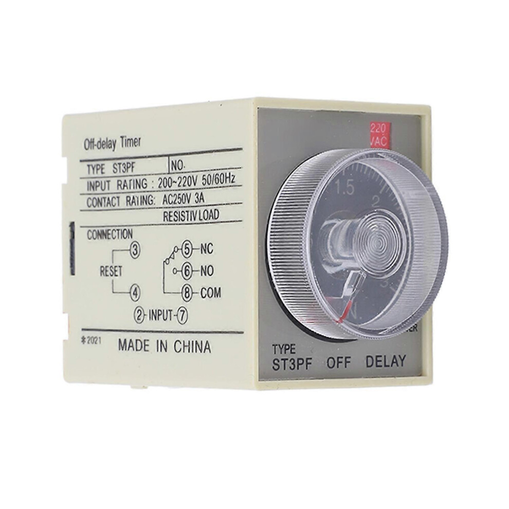 (As Show, One Size) Berm Power Off Delay Relay Knob Control Timing Timer High Accuracy Ac200â220V St3pf 6909775574621