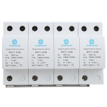(As show, One size) 4P Surge Protector Arrester AntiThunder Protection Circuit Breaker Household 385VAC(150KA )