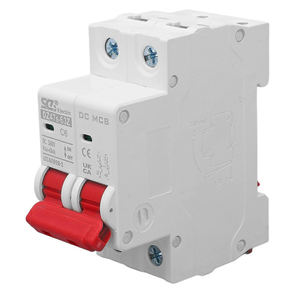 (As Show, One Size) 2P Dc Circuit Breaker Electromagnetic Quick Tripping Efficient Arc Extinguishing Miniature Pv Circui 6909775610145