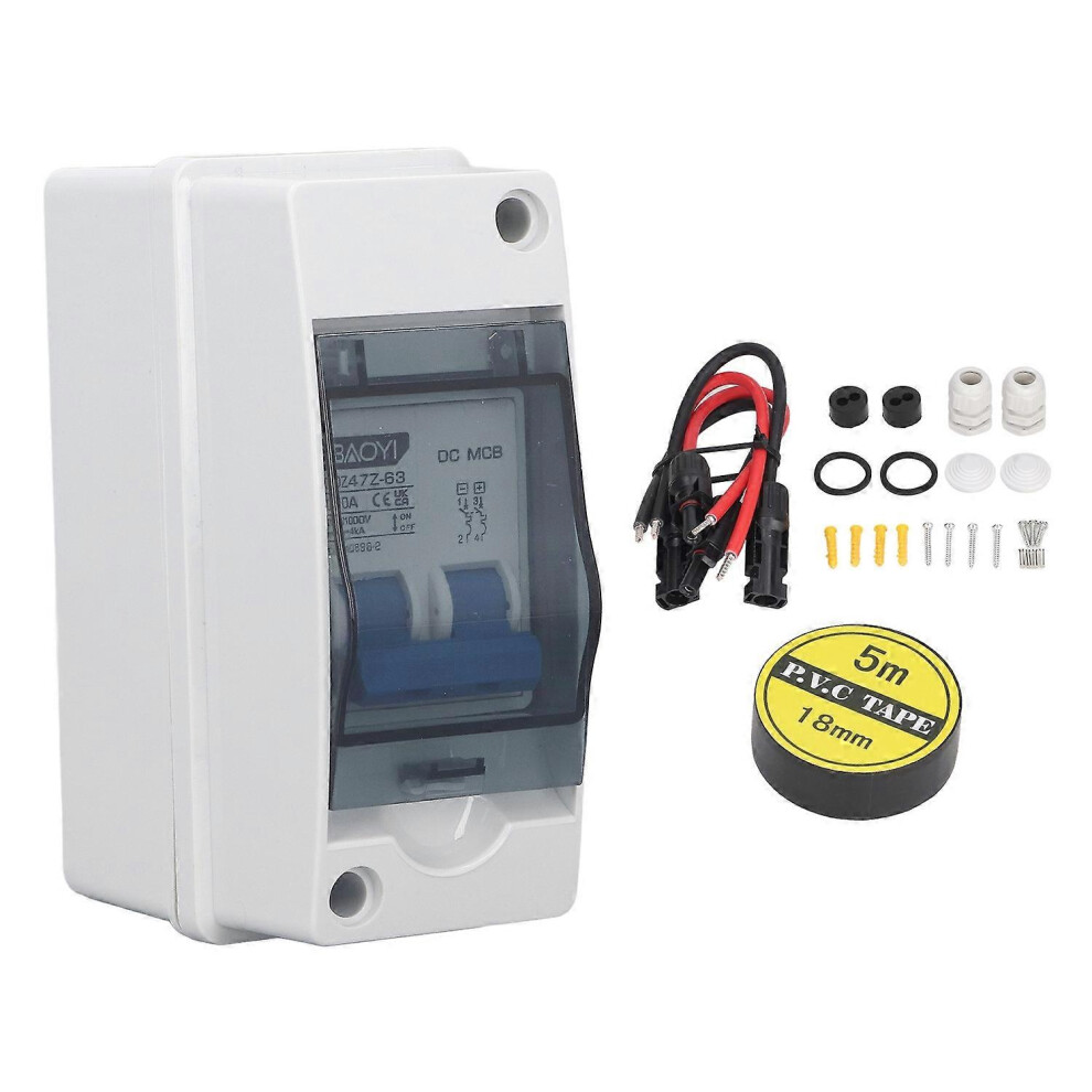 (As Show, One Size) Dc Mini Circuit Breaker With Distribution Box Ip65 4000A Icu Waterproof Dc Disconnect Switch Dc1000v 6909775628744