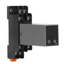 (As show, One size) Delay Timer Relay 2 Way LCD Digital Display Electrical Multifunctional with Base AC110V