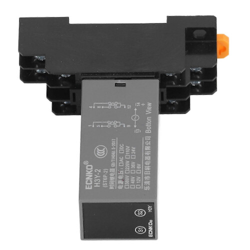 (As show, One size) Delay Timer Relay 2 Way LCD Digital Display Electrical Multifunctional with Base AC110V 2