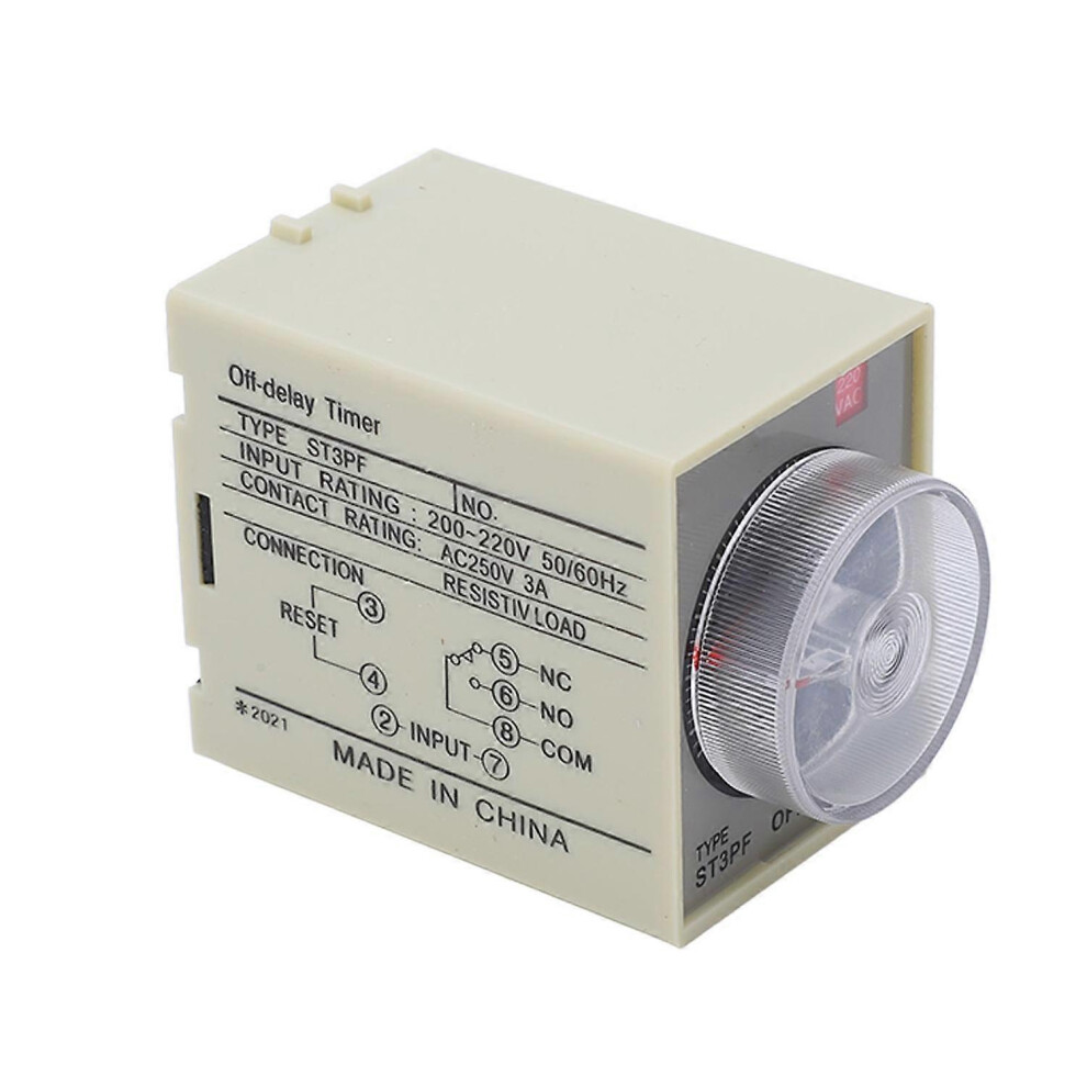 (As Show, One Size) Berm Power Off Delay Relay Knob Control Timing Timer High Accuracy Ac200â220V St3pf 6909775593691
