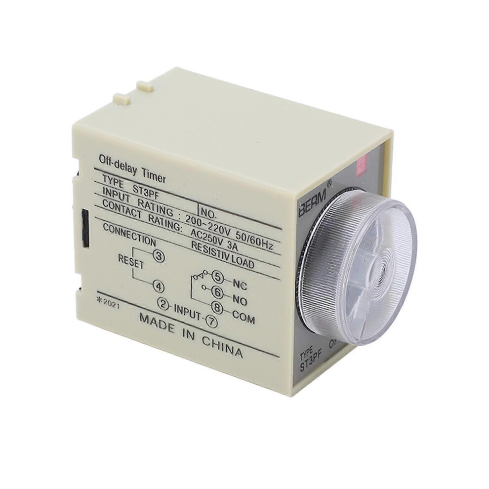 (As Show, One Size) Berm Power Off Delay Relay Knob Control Timing Timer High Accuracy Ac200â220V St3pf 6909775558928