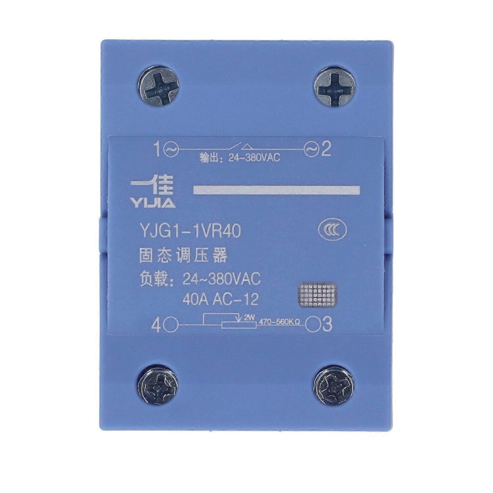 (As Show, One Size) Single Phase Voltage Regulator Relay 40A Fast Switching Speed Ac Solid State Relay 24Â480Vac 6909775596531
