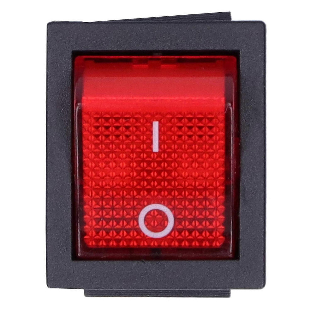 (As Show, One Size) 10Pcs Rocker Switch On/Off Red With Light 6ÂPin 2ÂLevel Power Supply Kcd4 15A/250V 6909775609095