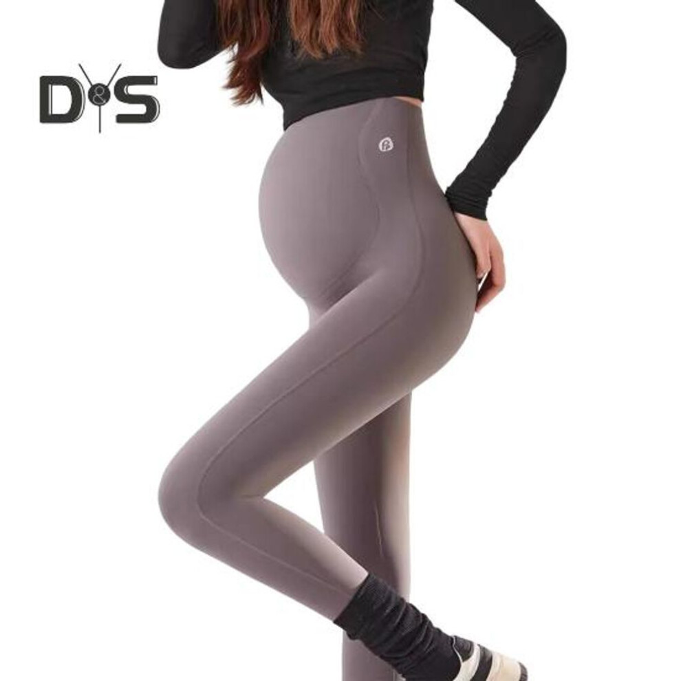 (coffee, L) Pregnancy Pants Belly Support Slim Fit High Waist Leggings Women Bottom Pants Spring Autumn Work Leisure Yoga Pregnancy Wear