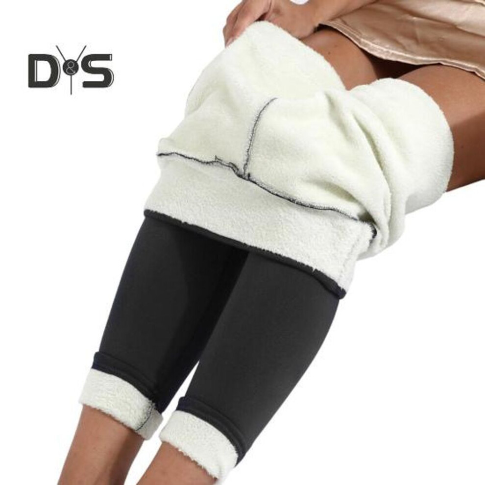 (dark gray, XL) Women Leggings High Waist Slim Fit Hip Lift Thickened Velvet Lining Warm Long Pants Solid Color Yoga Sports Bottoming Pants