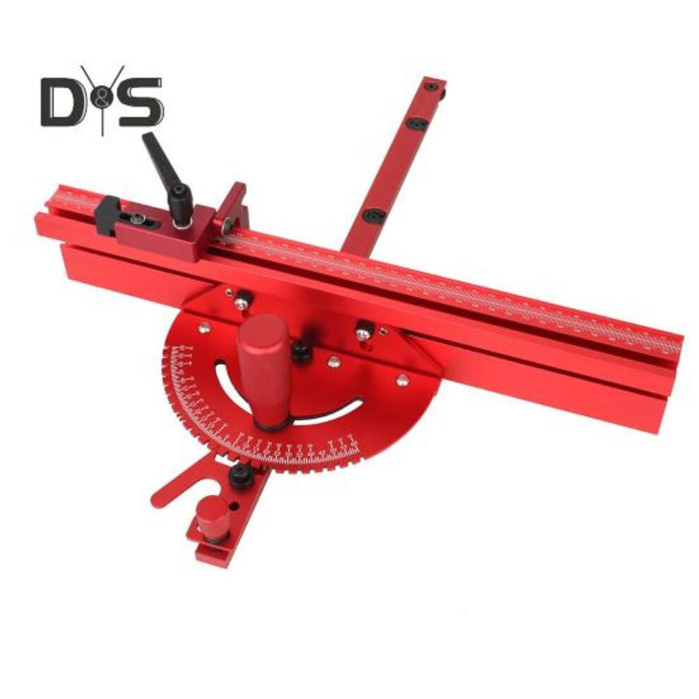 Table Saw Miter Gauge Sturdy Construction Multipurpose Aluminum Alloy Universal Precision Miter Gauge with 27 Angle Stops