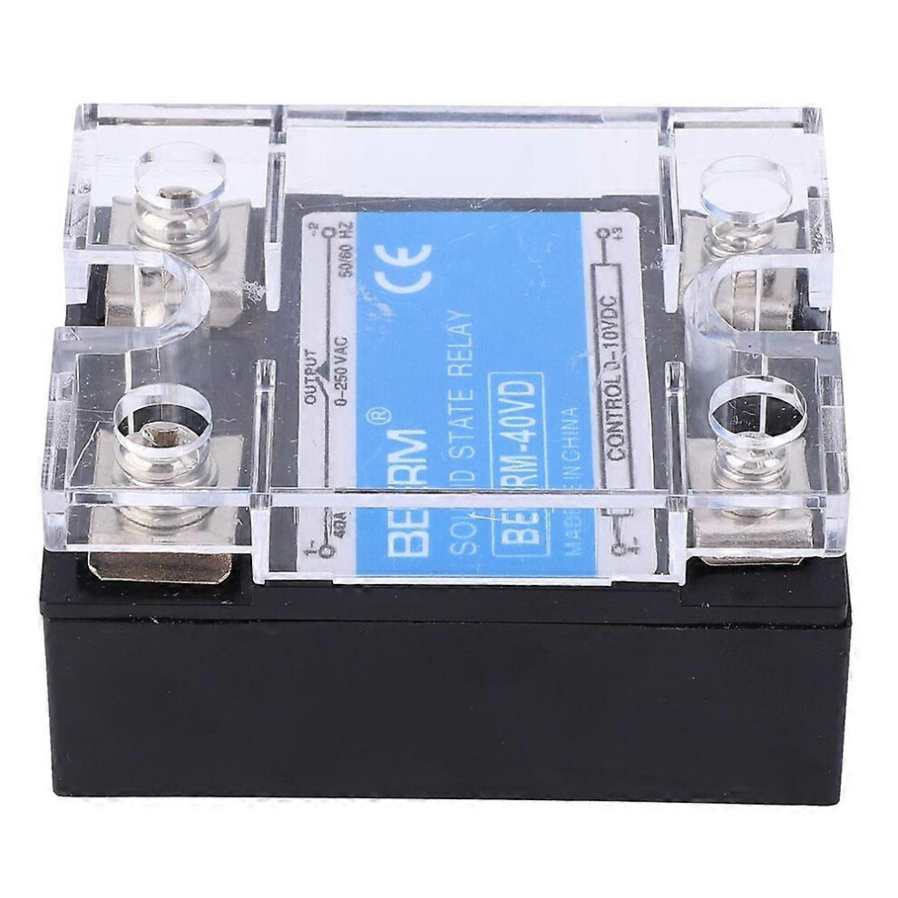(As Show, One Size) Berm Solid State Relay Single Phase With High Performance Optocoupler Control 0-10Vdc Load 0-250Vac( 6909775595169