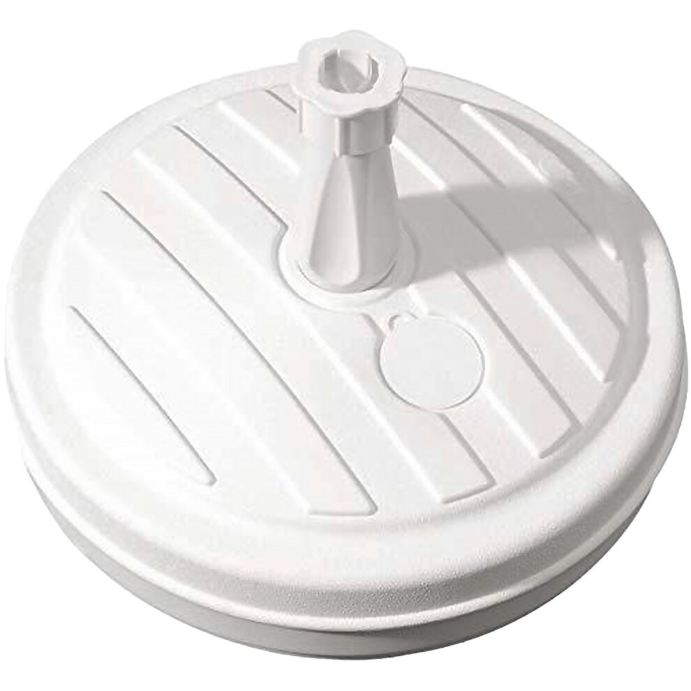GEEZY Parasol Base 13L White Plastic Umbrella Stand Water Sand Beach Terrace Outdoor
