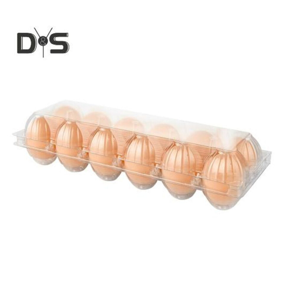 (as the picture, A) 50Pcs Egg Holder Clear Plastic Cartons 12 CountReusable Crate for Home Ranch Farm Market Display Transparent Reusable Egg Container