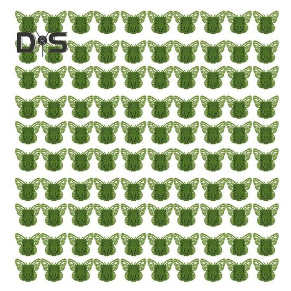 (green, 100pcs) 10/100 Pcs Vine Fixture Clips Climbing Plant Fixture Clips With Adhesive Sticker Butterfly Shape Wall Vines Fixing Clips For Indoor Outdoor Decor