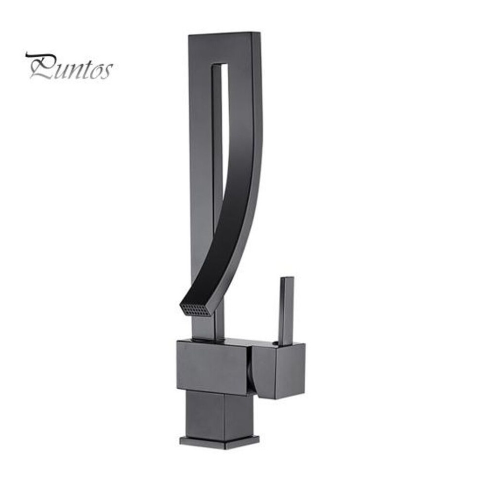 (black) Wall Mounted Faucet Copper Bathroom Faucet Single Handle Mixer Tap Durable Basin Tap With Efficient Water Saving Design