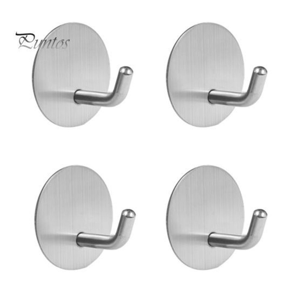 (as the picture, C Oblique) 4pcs Heavy Duty Wall Hooks Adhesive Hanger Hooks 15lbs Load-capacity Easy To Install Coat Hooks Wall Hooks