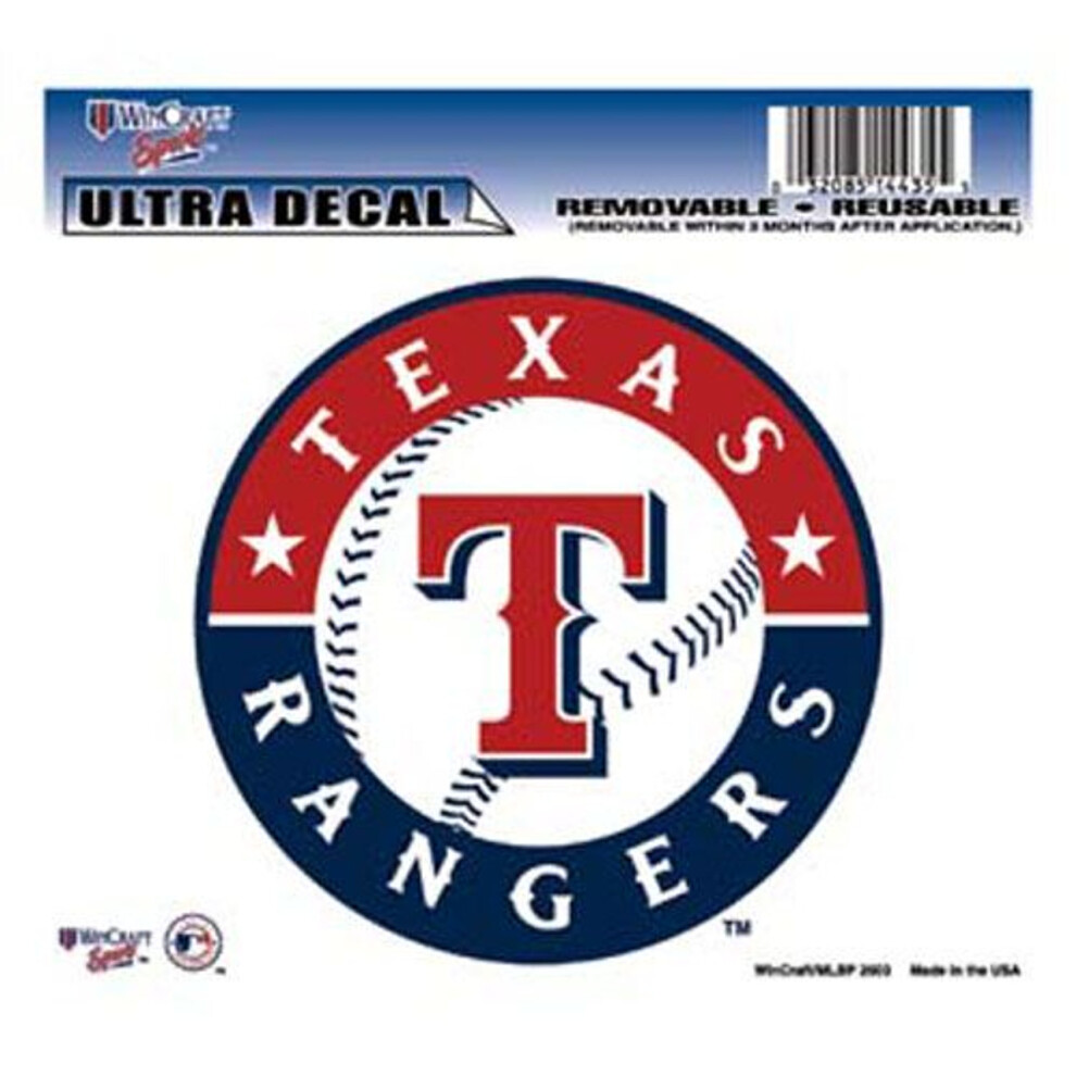 Texas Rangers Decal 5X6 Ultra Color 032085144355