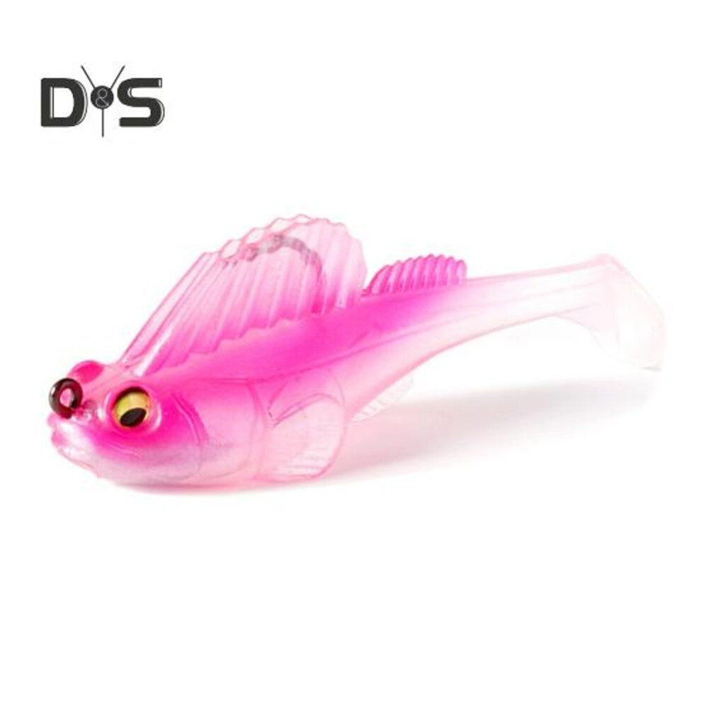 (as the picture, A) 7.5CM/14G Soft Mudskipper Lure with Sharp Hook Paddle Tail Realistic PVC Bionic Artificial Jump Fish Bait Freshwater Saltwater Fishing Accessories