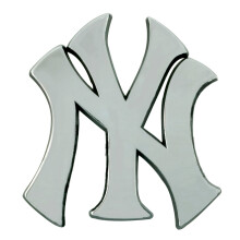 FANMATS 26663 New York Yankees 3D Chrome Metal Auto Emblem