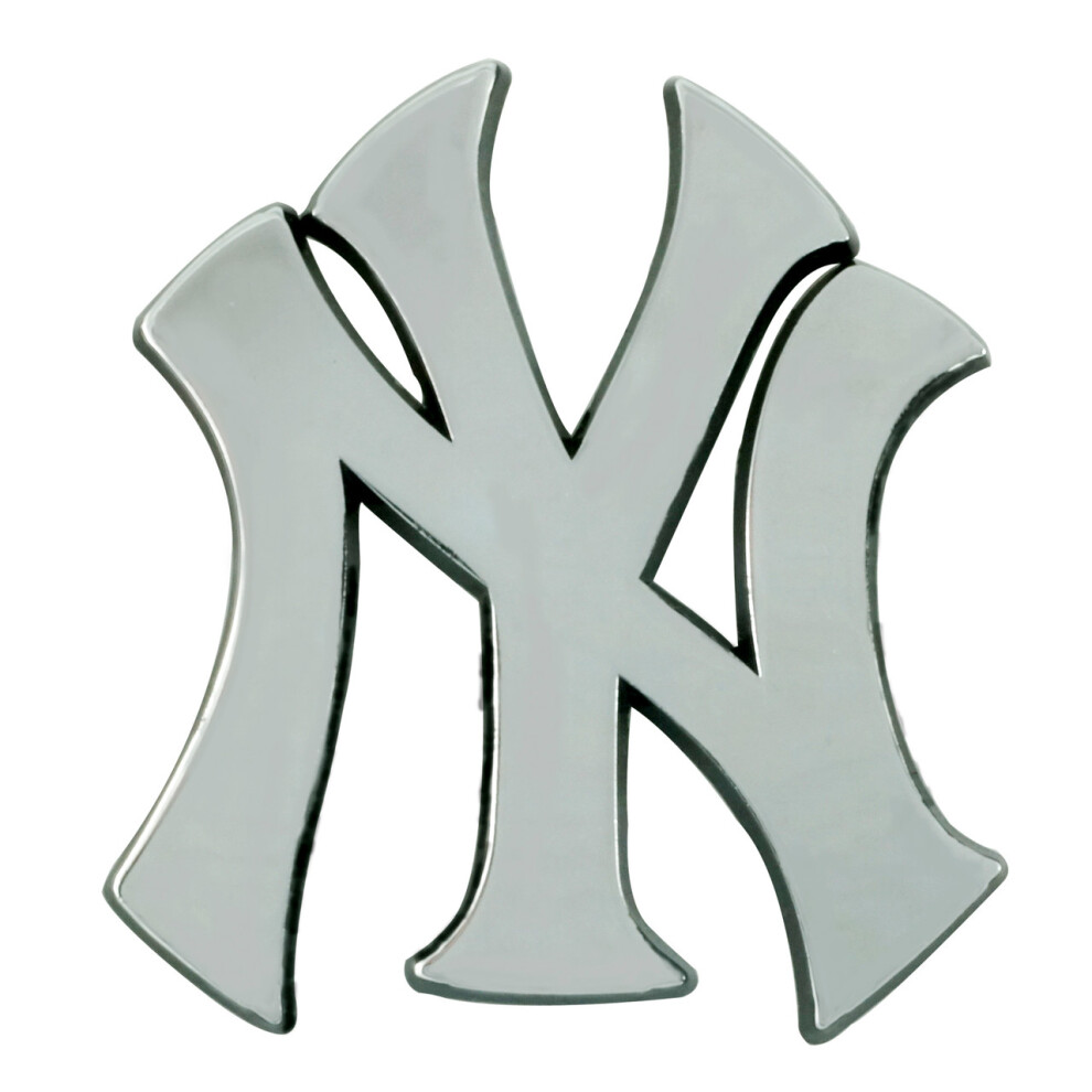 New York Yankees Auto Emblem Premium Metal Chrome 842281166637
