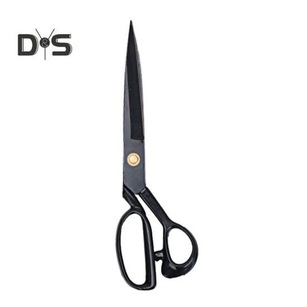 (black, XL) High Carbon Steel Tailor Scissors Sharp Blade Metal Fabric Scissors Multipurpose Dressmaker Sewing Embroidery Faux Leather Craft Cutting Shears