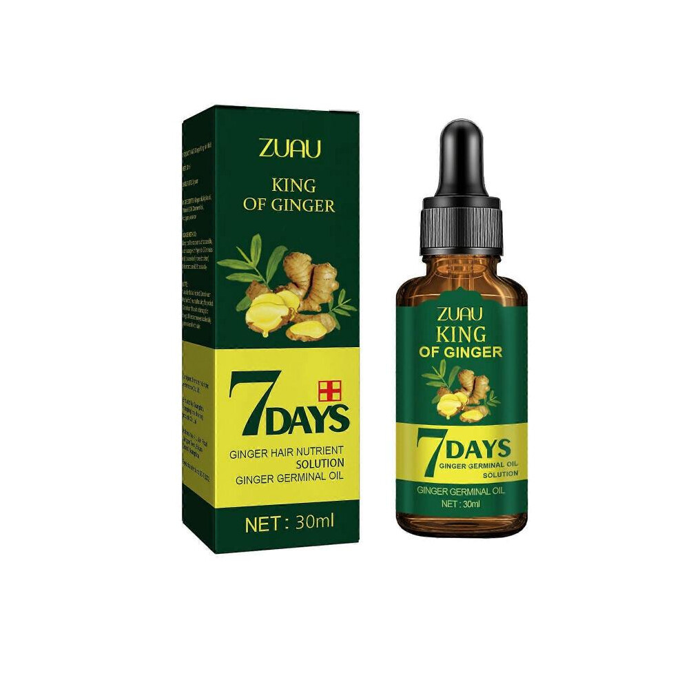 (2pcs) Ginger Hair Growth Germinal Oil, Regrow 7 Days Ginger Germinal Serum for Nourishing Hair Roots