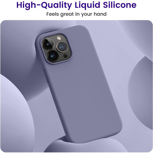 (iPhone 15 Pro Max case, Lavender) Compatible with iPhone 15 Pro Max Case, Silicone Shockproof Slim Thin Phone Case for iPhone 15 Pro Max (6.7 inch) 1