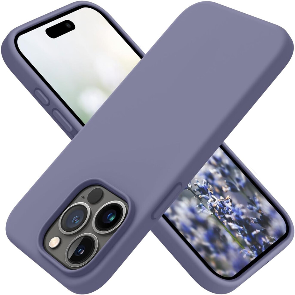 (Iphone 15 Pro Max Case, Lavender) Compatible With Iphone 15 Pro Max Case, Silicone Shockproof Slim Thin Phone Case For Iphone 15 Pro Max (6.7 Inch) Purple 6979145367856