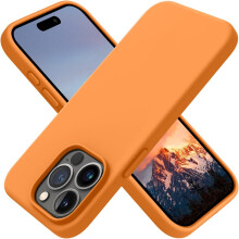 (iPhone 15 Pro Max case, Orange) Compatible with iPhone 15 Pro Max Case, Silicone Shockproof Slim Thin Phone Case for iPhone 15 Pro Max (6.7 inch)