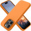 (iPhone 15 Pro Max case, Orange) Compatible with iPhone 15 Pro Max Case, Silicone Shockproof Slim Thin Phone Case for iPhone 15 Pro Max (6.7 inch) 1