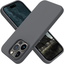 (iPhone 15 Pro Max case, Space Gray) Compatible with iPhone 15 Pro Max Case, Silicone Shockproof Slim Thin Phone Case for iPhone 15 Pro Max (6.7 inch)