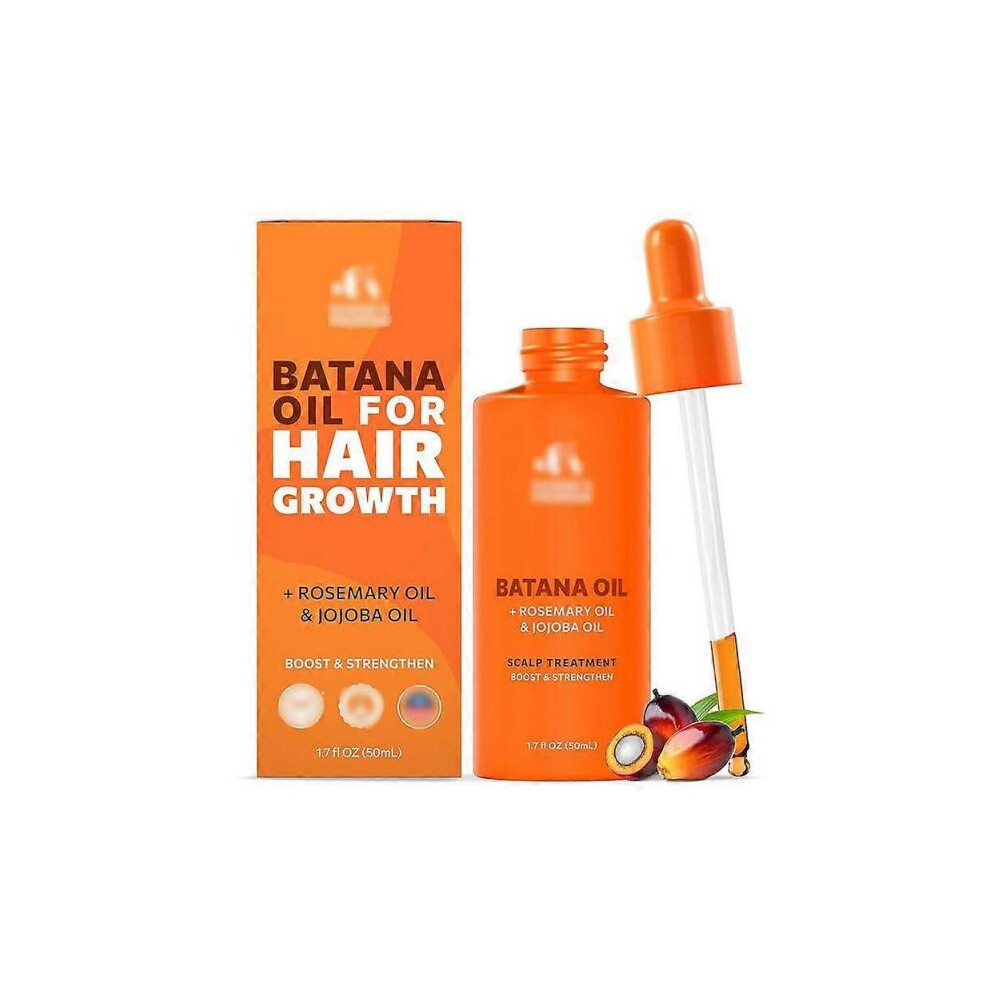 (3pcs) Batana Oil for Hair Growth - Scalp Treatment with Rosemary & Jojoba Oil - Hair Treatment Oil for Curly, Dry Locks - Cold Pressed Batana Oil Boo