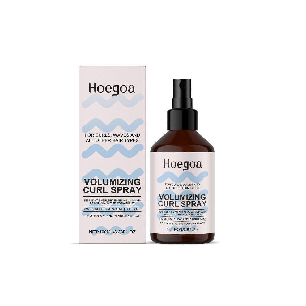 (1PC) Volumising Curl Spray - Curl Spray with Rice Protein - Vegan Refresher Spray for Volume & Shine - Curly Method Compliant - Curl Care for Natural