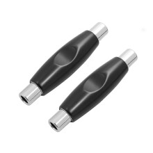 (As show, One size) 2Pcs 6.35mm 1/4Inch Female to 6.35mm 1/4Inch Female Socket Mono Audio Coupler Adapter Straight Thro