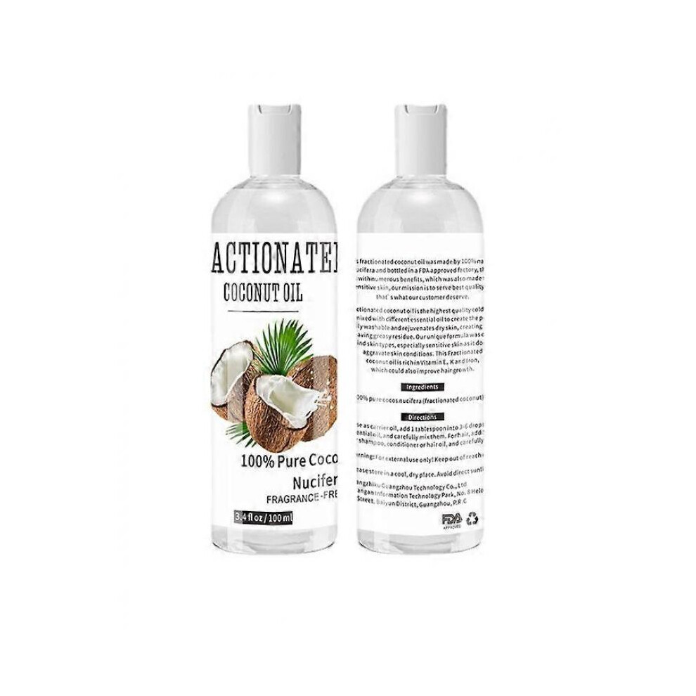 Light (3Pcs) Liquid Coconut Oil, And Nourishing, Promotes Healthy-Looking Skin And Hair, Coconut Oil Body Massage Oil, 100Ml
