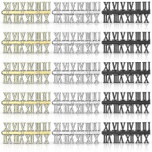 (As show, One size) 15 Pieces Clock Numerals Kit Diy Digital Clock Numbers Clock Hands Clock Accessories (roman Numeral