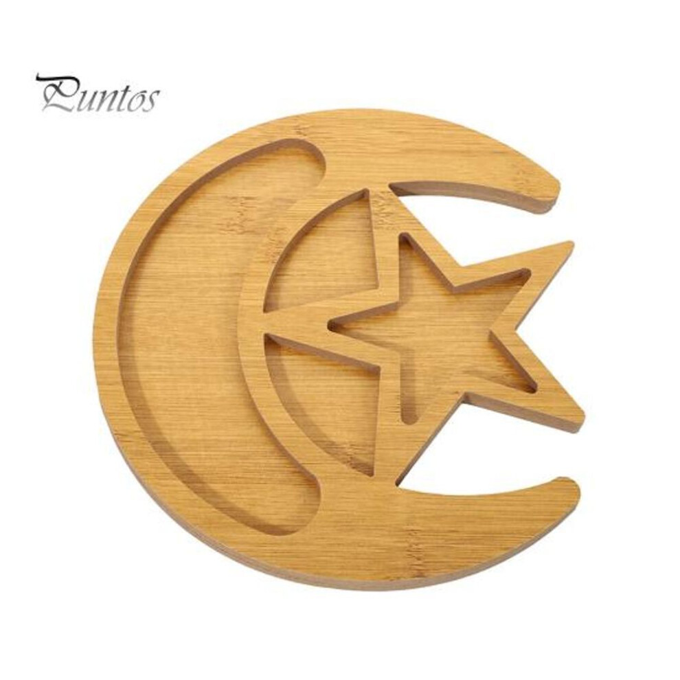 Wooden Dessert Tray Moon Star Serving Plate Wood Tray For Home Garden Coffee Table Cutlery Plates Organizer Jewelry Holder Snack Fruit Server
