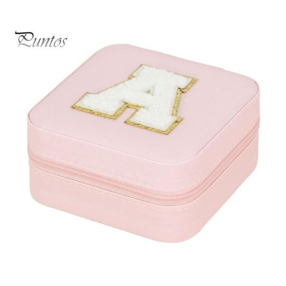 (as the picture, A) Jewelry Storage Box with Mirror Multiple Compartments Dust-Proof Compact Design Small Jewelry Box Earrings Rings Organizer