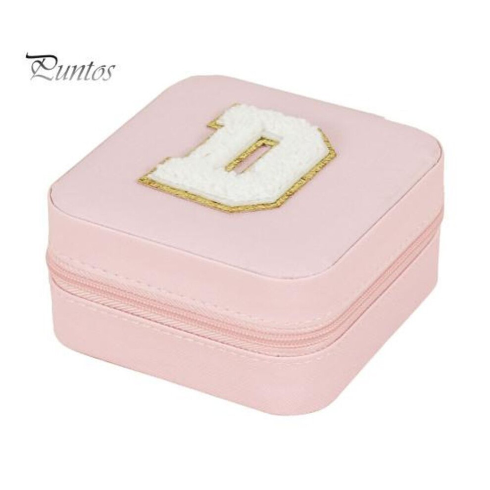 (as the picture, D) Jewelry Storage Box with Mirror Multiple Compartments Dust-Proof Compact Design Small Jewelry Box Earrings Rings Organizer