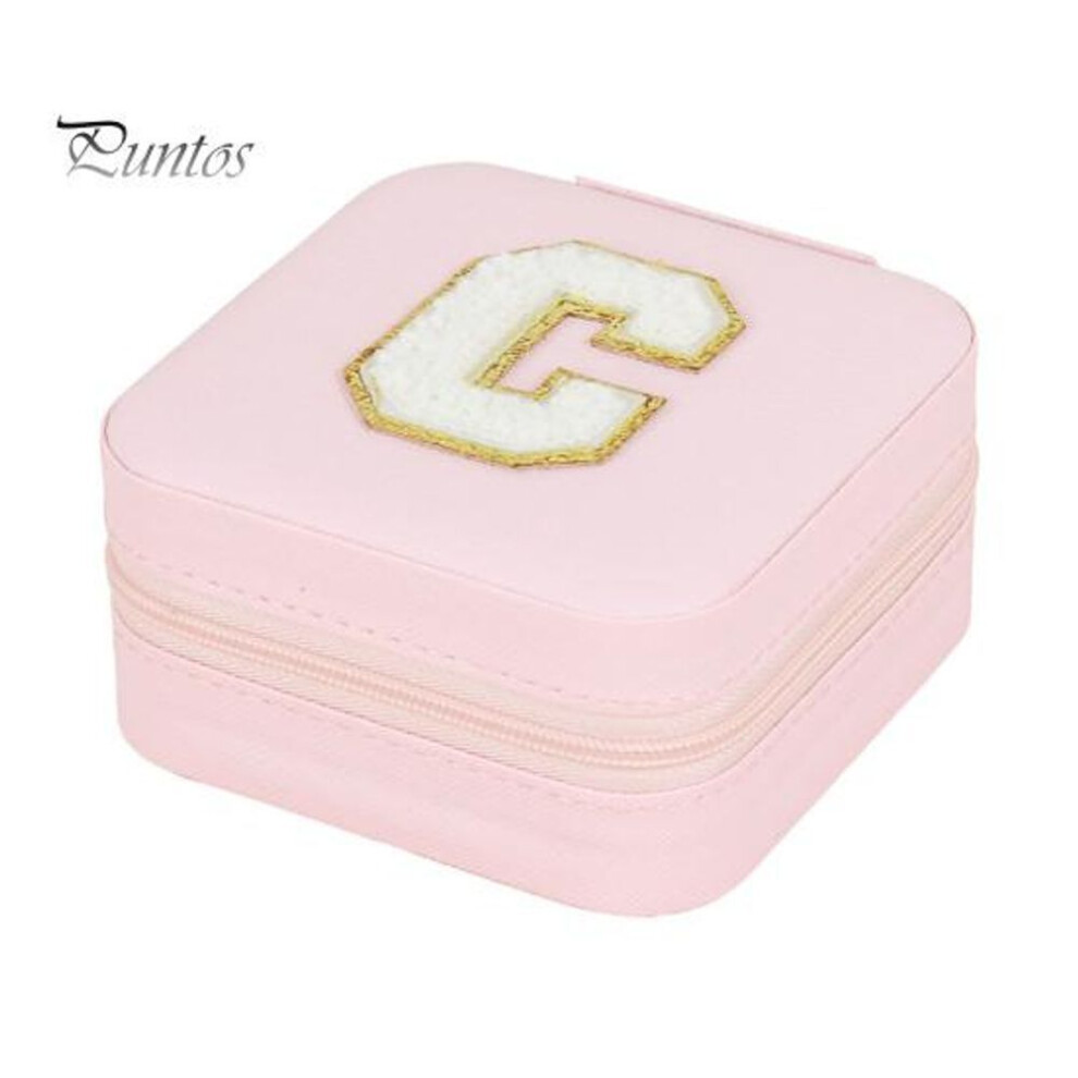 (as the picture, C) Jewelry Storage Box with Mirror Multiple Compartments Dust-Proof Compact Design Small Jewelry Box Earrings Rings Organizer