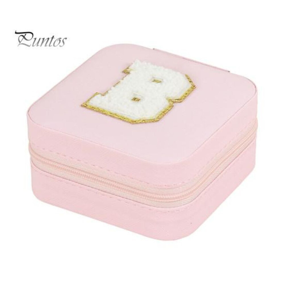 (as the picture, B) Jewelry Storage Box With Mirror Multiple Compartments Dust-proof Compact Design Small Jewelry Box Earrings Rings Organizer