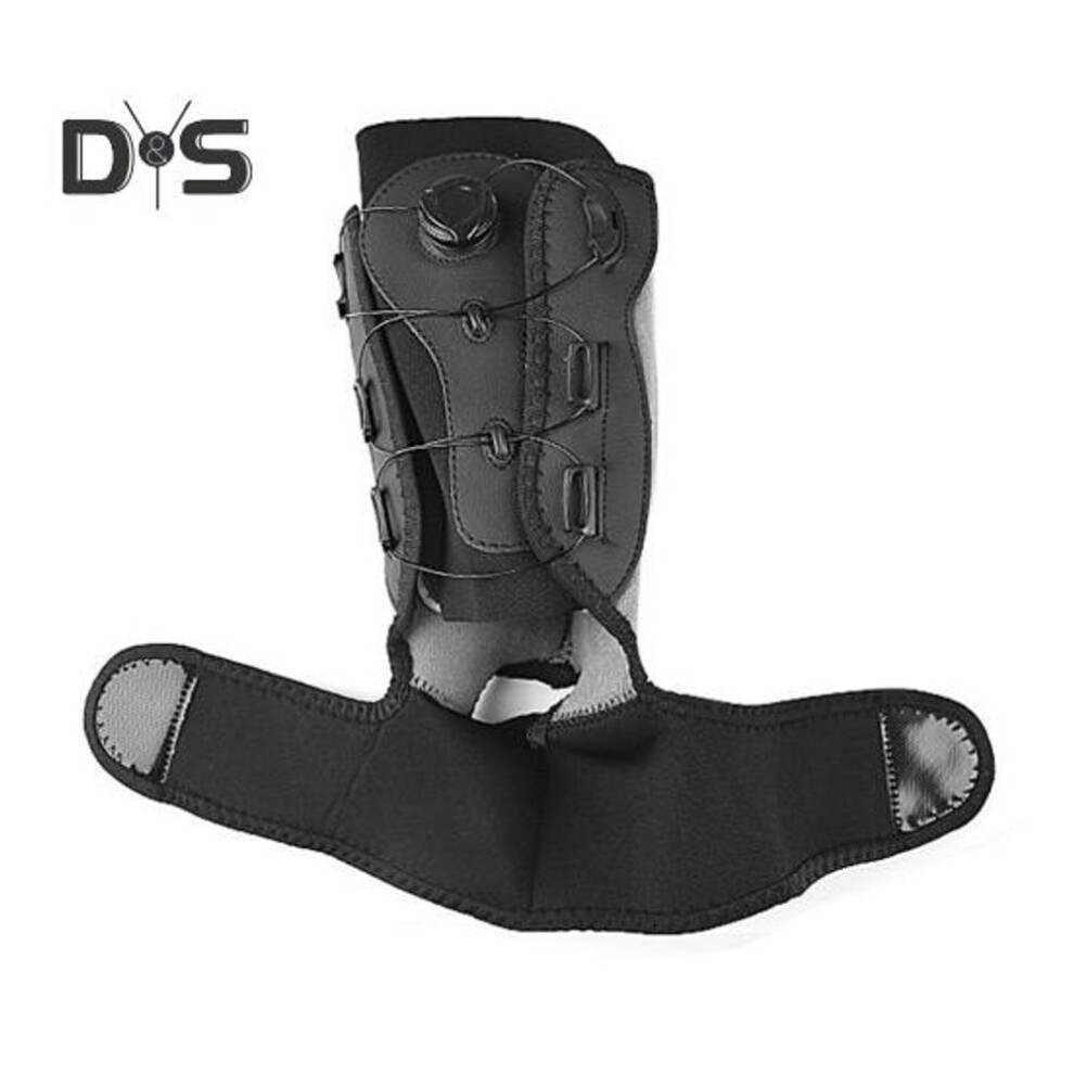 Adjustable Ankle Brace with Dual Aluminum Splints Ankle Stabilizer Knob-Controlled Compression X-Type Restraint Belt for Sports Injury Recovery