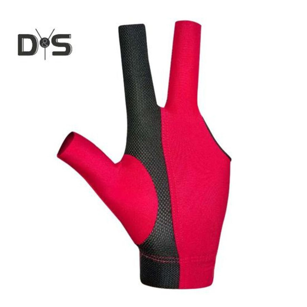 (red) Billiard Pool Gloves For Man Woman Elastic 3 Fingers Cue Gloves Universal Billiard Shooter Snooker Cue Sport Gloves