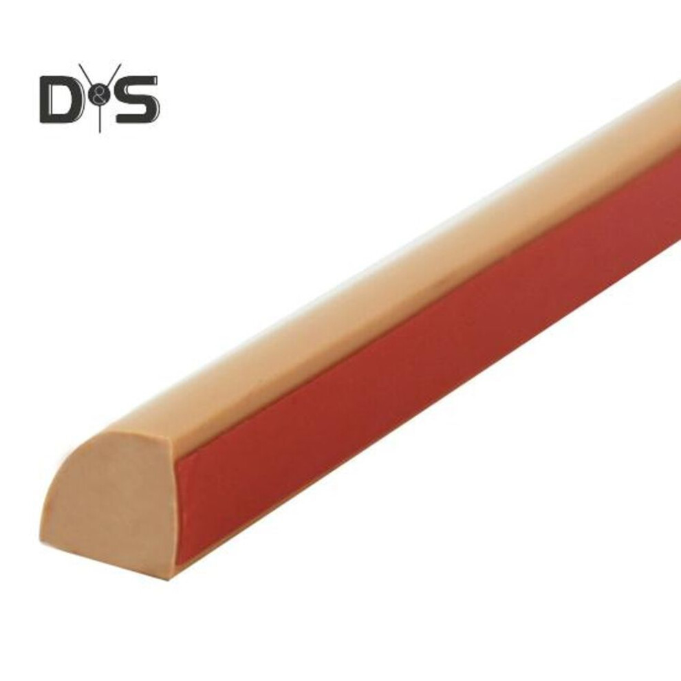 (brown) 300CM Flexible Quarter Round Molding Peel-and-Stick Wall Corner Trim Molding Waterproof Self-Adhesive Floor Tub Cabinet Edge Molding