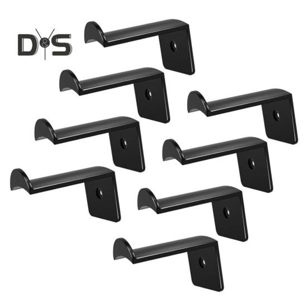 (black, 8pcs) 4/8Pcs Hat Hooks Cowboy Hat Racks Easy Installation Strong Adhesive Wall Mount Cap Holder Baseball Cap Organizers