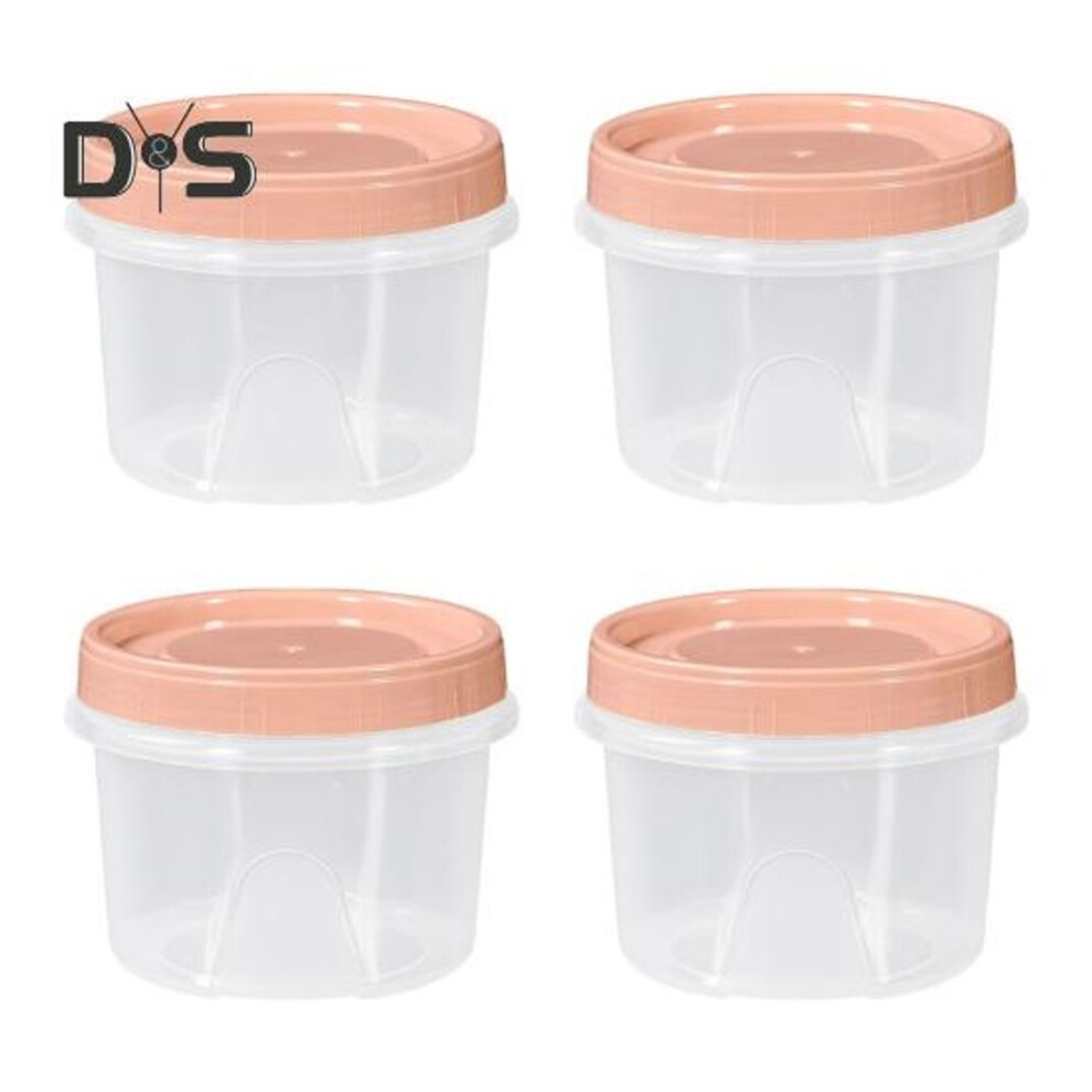 (orange, 4pcs) 4Pcs Salad Dressing Containers 500ml BPA-Free Food Container for Snacks Condiment Sauce Reusable Sauce Cups for Lunch Box Fruit Nuts Yogurt Storage