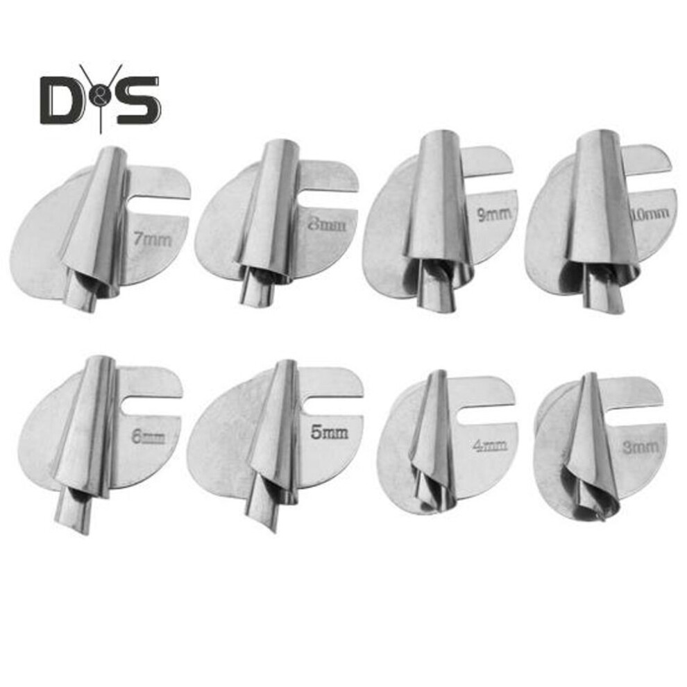(silver, A) 4/8pcs Rolled Hemmer Presser Foot 3-10mm Heavy Duty Steel Industrial Household Sewing Machine Universal Wide Narrow Rolled Hem Foot Sewing