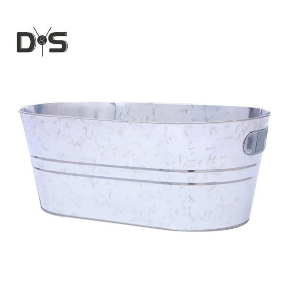 (as the picture, 1pc) Metal Ice Bucket Large Drink Bucket For Parties Sturdy Beverage Tub For Barbecue Enthusiasts Solid Metal Bucket For Outdoor Camping And Events