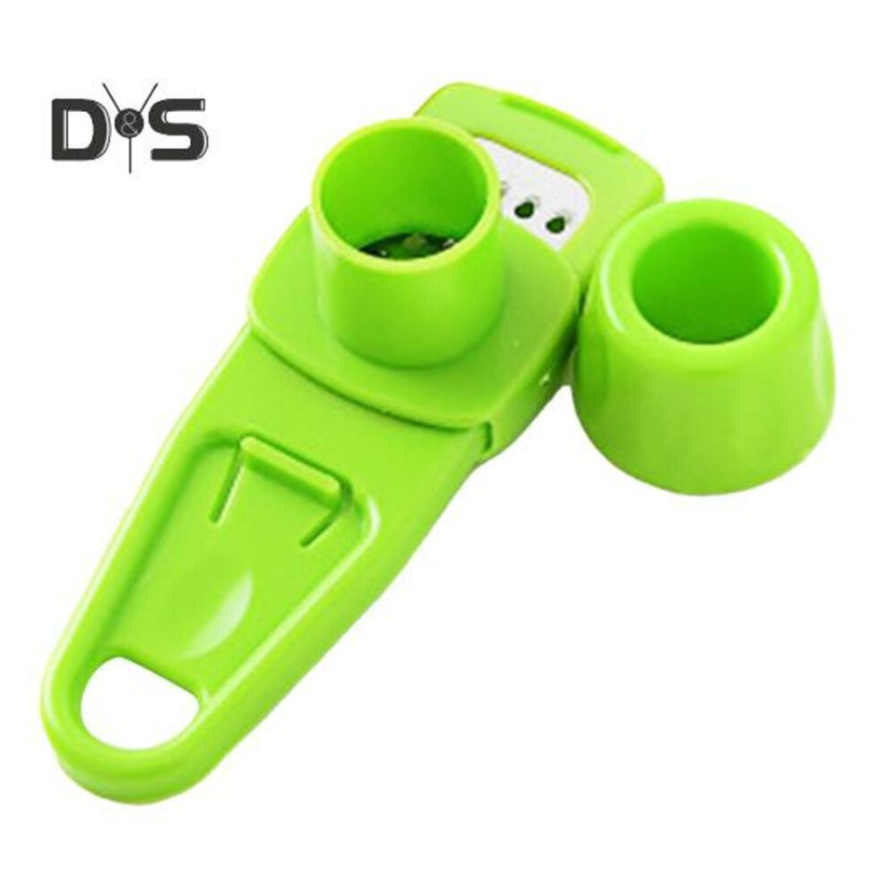 (green) 6pcs Garlic Press Garlic Grinder Peeler Squeezer Heavy Duty Garlic Presser Food-grade Chopper User-friendly Crushes Garlic Multi-function Kitchen